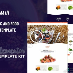 Dillmill – Kit de plantilla Elementor para tienda de alimentos orgánicos