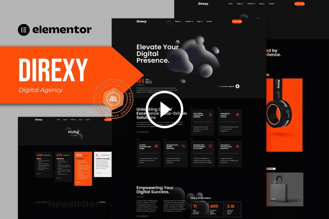 Direxy – Digital Agency Elementor Pro Template Kit