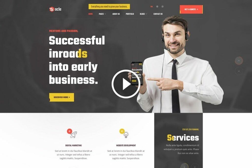Docle: kit de plantillas de servicios de agencias digitales