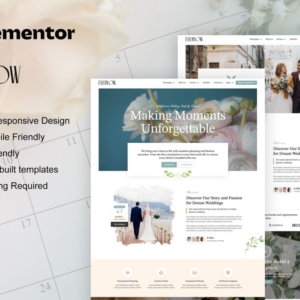 EverVow – Planificador de Bodas y Eventos Elementor Pro Template Kit