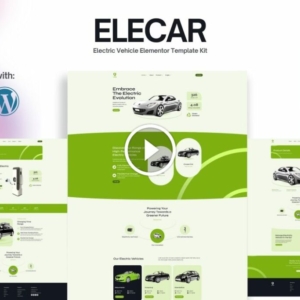 Elecar – Electric Vehicle Elementor Template Kit