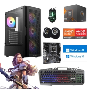 Cpu Gamer Ryzen 7 8700G, Ram 16Gb Ddr5, Ssd 512Gb, 2GB Graficos 780M