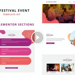 Festival Events: kit de plantillas de Elementor para Eventos