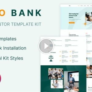 Exobank – Kit de plantillas de Elementor para financieros