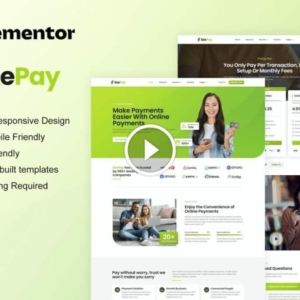 EzePay – Online Payment Gateway Elementor Pro Template Kit