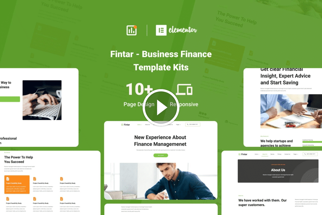 Fintar: Finance Management Elementor Template Kit