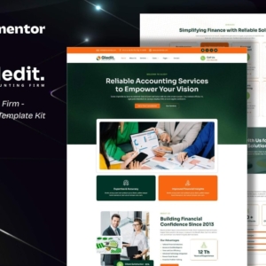 Gledit: kit de plantillas Elementor para empresa de contabilidad