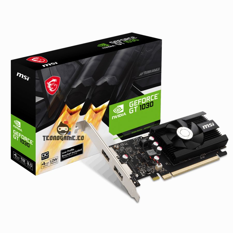 Tarjeta Gráfica Nvidia GT-1030 4Gb D4 LP – Msi