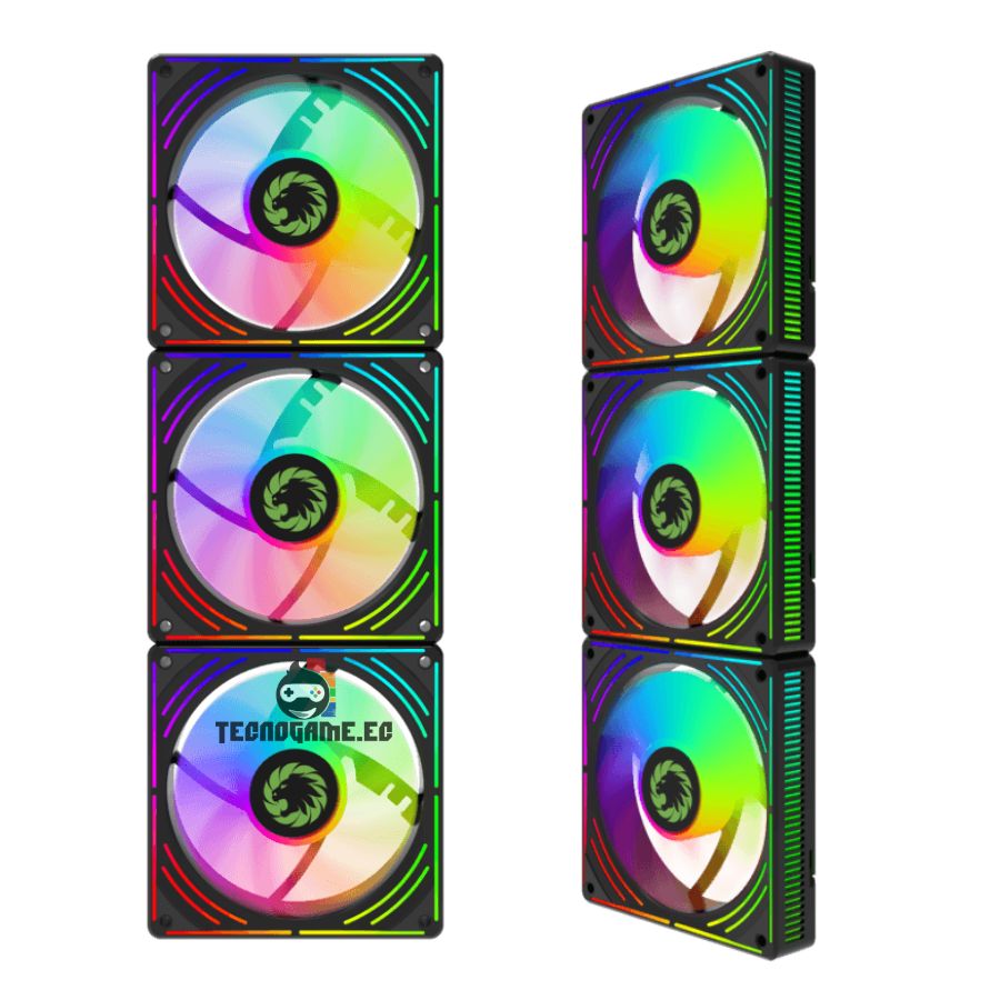 Kit Ventilador x3 Argb 3p/5v Pwm 120mm – Gamemax RA300 - Imagen 2