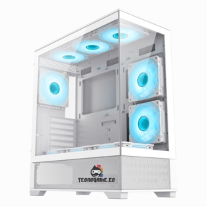 Case Gamer, Mid Tower, 6fan, Vidrio T – Gamemax Vista AW WH