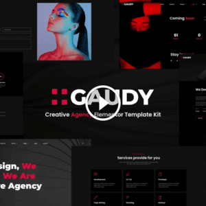 Gaudy: Dark Digital Agency Elementor Template Kit