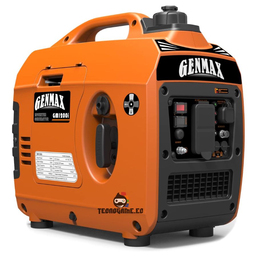 Generador a Gasolina Silencioso 1200W, Ultraligero – Genmax GM1200i - Imagen 2
