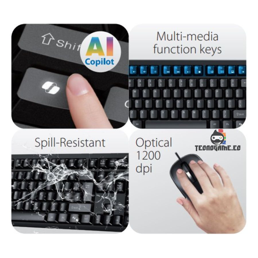 Combo Teclado, Mouse Usb C/ Cable – Genius KM-100SE - Imagen 2
