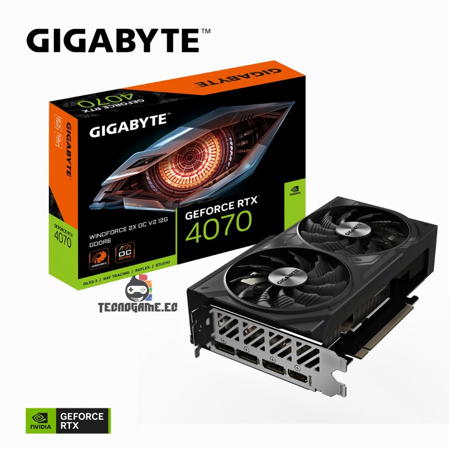 Tarjeta Gráfica Nvidia Rtx 4070 12Gb Gddr6 – Gigabyte Windforce OC V2