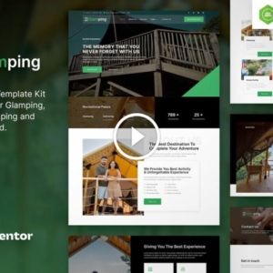 Glamping: kit de plantillas Elementor para campamentos