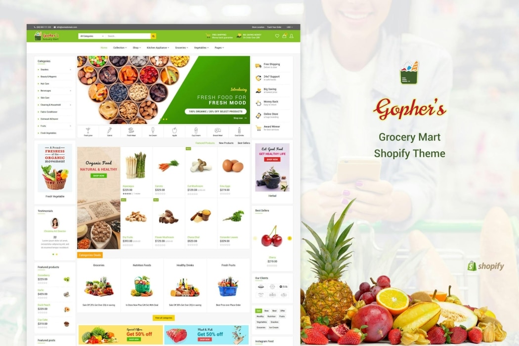Gopher’s | Tienda, Compras Shopify Theme
