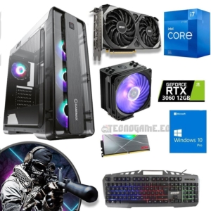 Cpu Gamer i7 12700KF 12va, Nvidia Rtx 3060 12Gb, Ram 32GB, Ssd 1TB