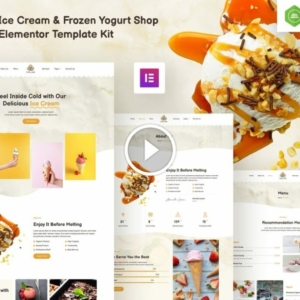 Icelab – Kit de plantilla Elementor para tienda de helados y yogur helado