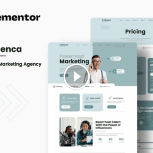 Influenca – Influencer Marketing Agency Elementor Template Kit