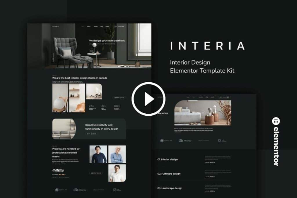 Interia – Interior Design Elementor Template Kit