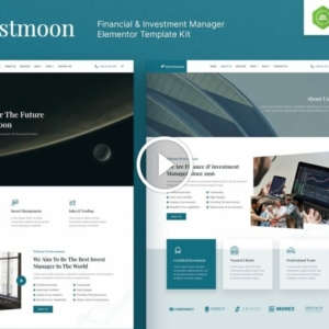 Investmoon: kit de plantillas Elementor para el administrador de finanzas e inversiones