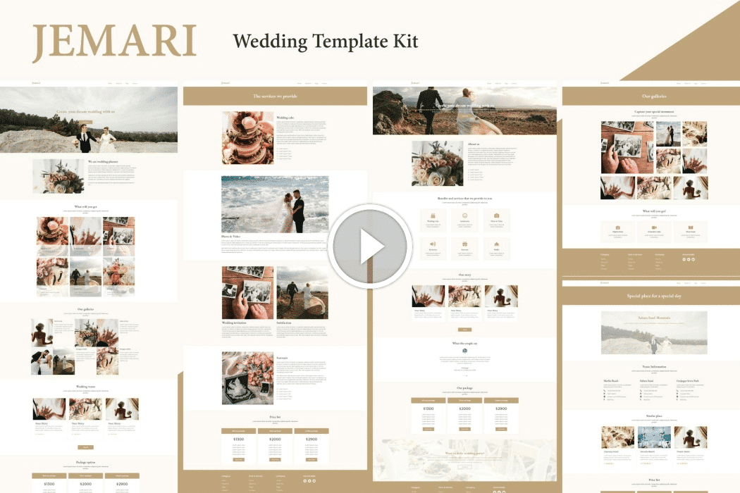 Jemari – Wedding Elementor Template Kit