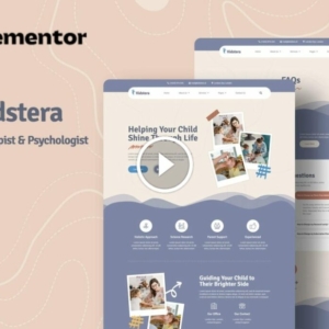 Kidstera – Child Therapist & Psychologist Elementor Template Kit