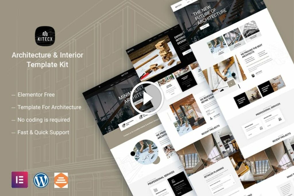 Kitecx – Kit de plantillas para Elementor de arquitectura e interiores