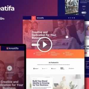 Kreatifa: kit de plantillas Elementor para agencias digitales creativas