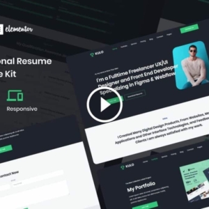 Kulo – Kit de plantilla de elementor de currículum profesional