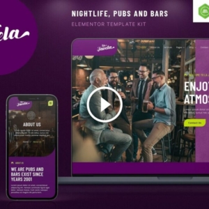 LaJavela – Kit de plantilla de Elementor para bares, vida nocturna y pubs