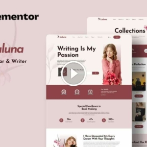 Laluna – Book Author & Writer Elementor Template Kit