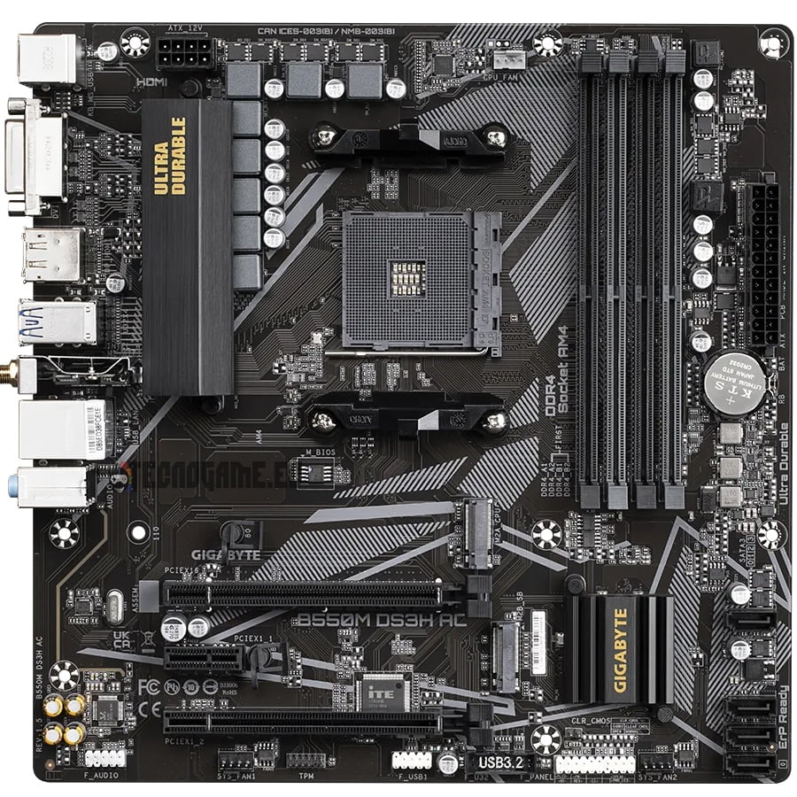 Mainboard b550M AC, Amd, Wifi – Gigabyte DS3H - Imagen 3
