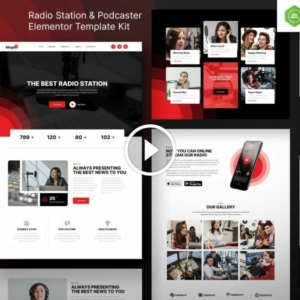 MegaFM – Kit de plantilla Elementor para estaciones de radio y podcasts