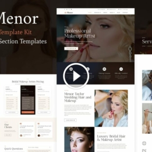 Menor – Makeup Artist & Hair Stylist Elementor Pro Template Kit