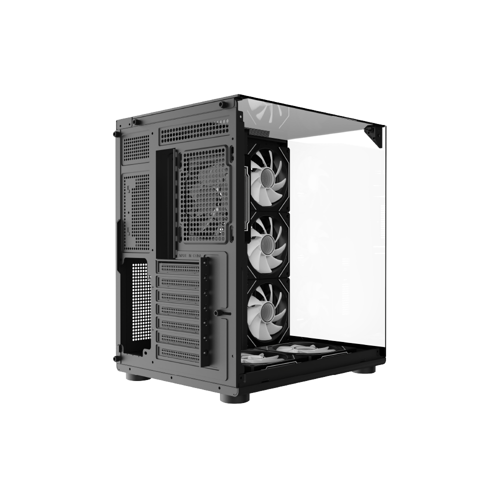 Gabinete Gamer Iceberg Crystal Cube S Mini Negro 6 Ventiladores ARGB - Imagen 2