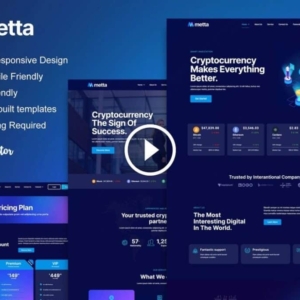 Metta: kit de plantilla de Blockchain de criptomonedas y Elementor de Bitcoin