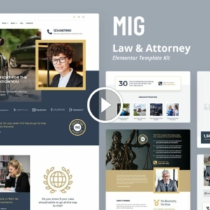 Mig: kit de plantillas de elementor de leyes y abogados
