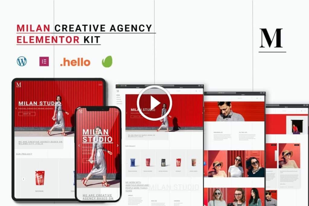 Milan – Kit de plantilla Elementor de agencia creativa
