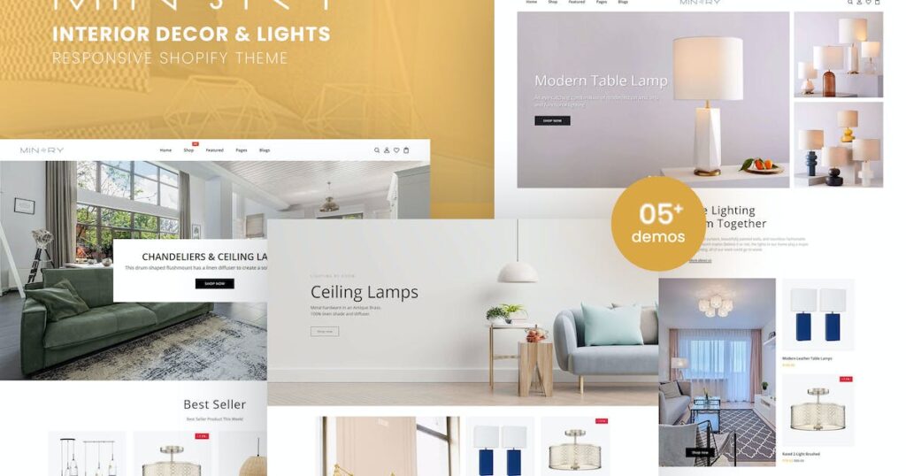 Minery – Interior Decor & Lights Responsive Shopify Theme