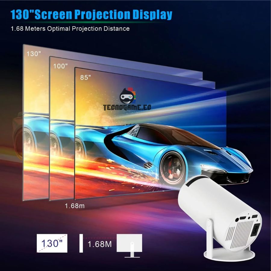 Mini Proyector 130″ Led Wifi Bt 180° – PJ300