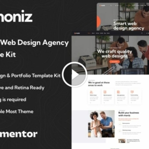 Moniz – Web Design Agency Elementor Template Kit