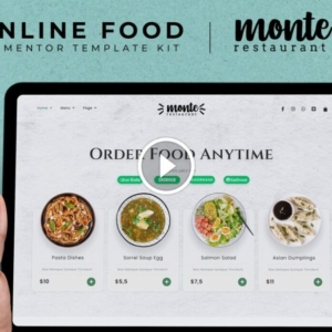 Monte – Kit de plantillas de Elementor de alimentos en línea