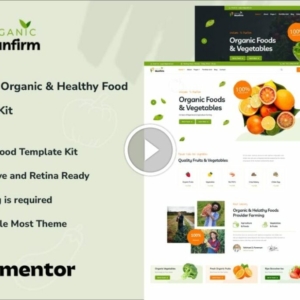 Munfirm – Organic & Healthy Food Elementor Template Kit