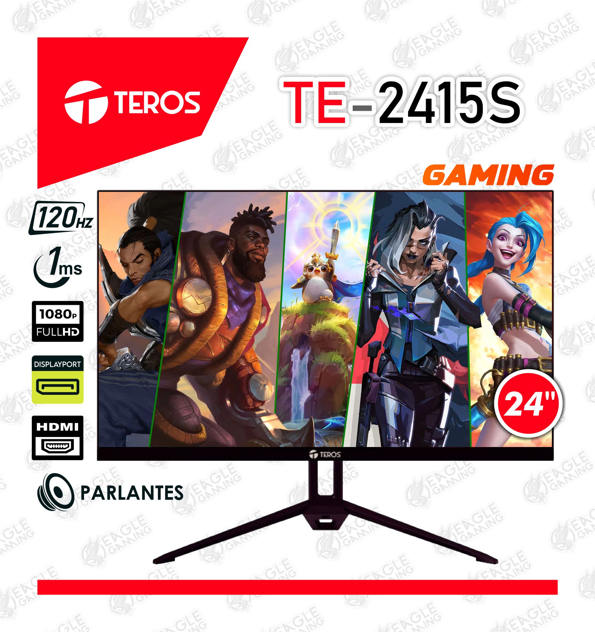 MONITOR TEROS TE-2415S 23.8″ IPS FHD 120HZ 1MS PARLANTES