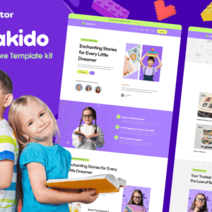 Narakido – Kit de plantillas de Elementor para librería infantil