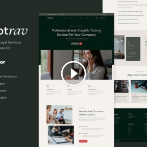 Notrav: kit de plantillas Elementor de servicios legales y de notario público