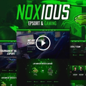 Noxious: kit de plantilla Elementor para deportes electrónicos y juegos