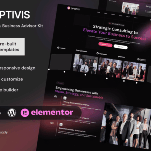 Optivis – Kit de plantillas de Elementor para asesoría empresarial y consultoría