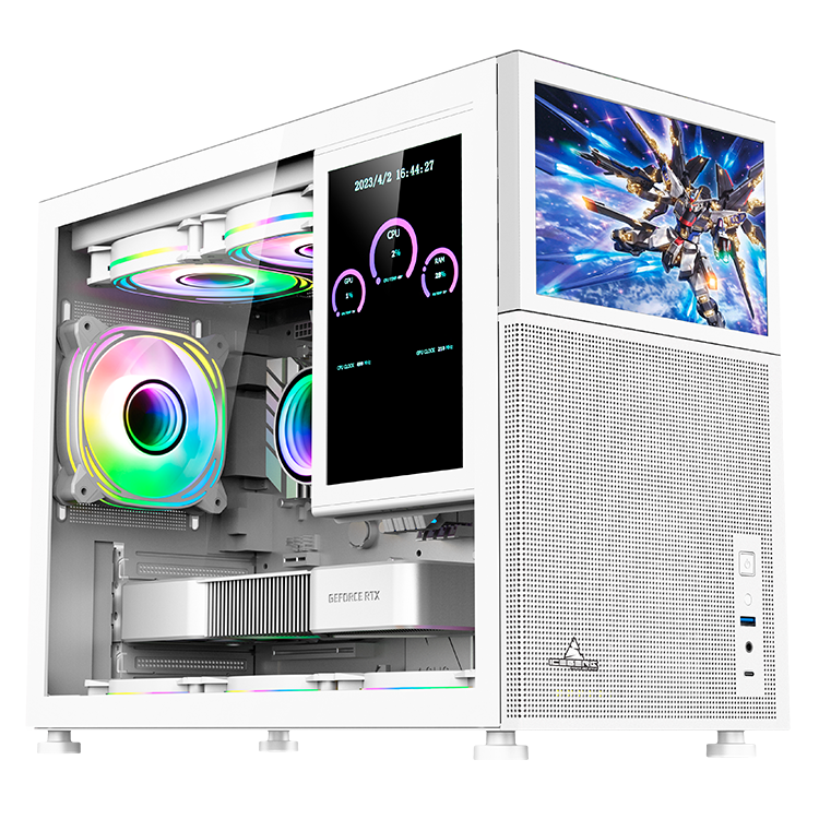 Chasis Iceberg Optical M Blanco Pantalla IPS 4 Ventiladores